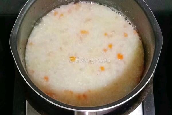 虾皮瘦肉蔬菜粥 (宝宝辅食）的做法图解10