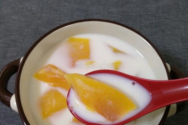 牛奶炖木瓜的做法图解7
