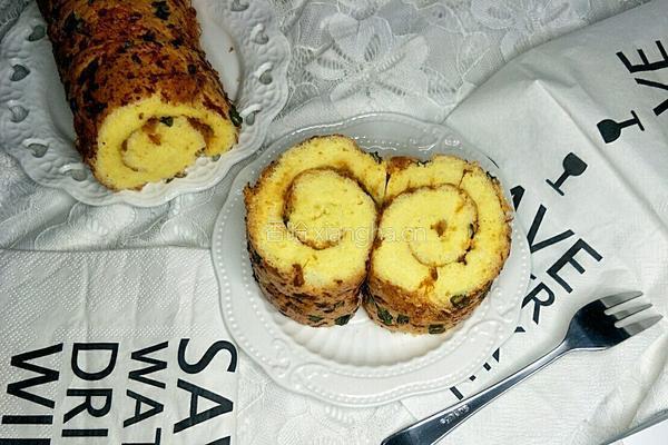海盐香葱肉松蛋糕卷的做法图解19