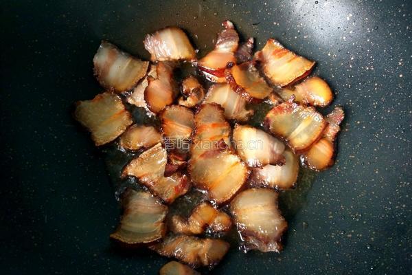 干锅腊肉包菜的做法图解7