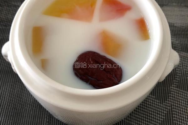 木瓜炖牛奶的做法图解6