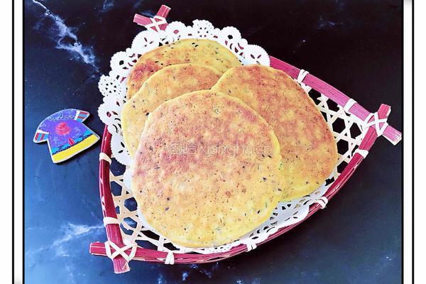 野生荠菜杂粮饼的做法图解8