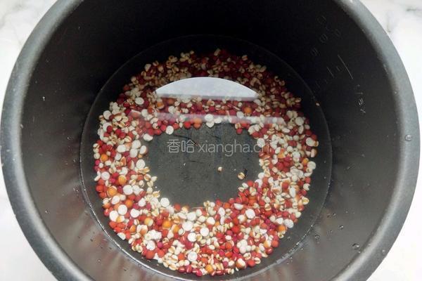 红豆薏仁芡实粥的做法图解4