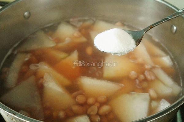 冬瓜青菜花生牛肉丸子汤的做法图解12