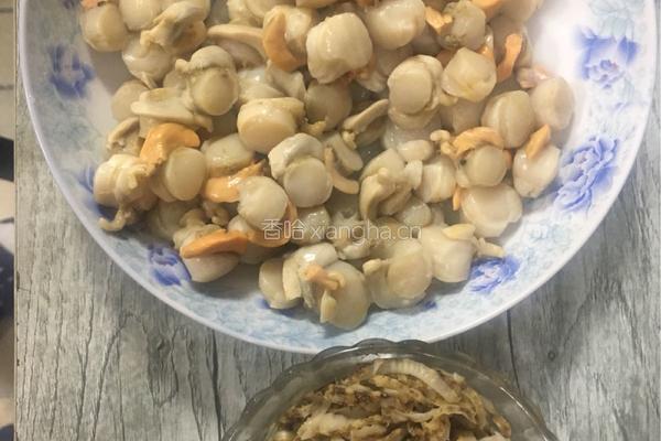 炒扇贝肉的做法图解1