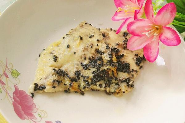 黑芝麻鸡蛋煎饼的做法图解11