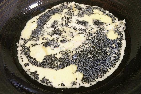 黑芝麻鸡蛋煎饼的做法图解8