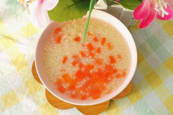 胡萝卜小米粥的做法图解8