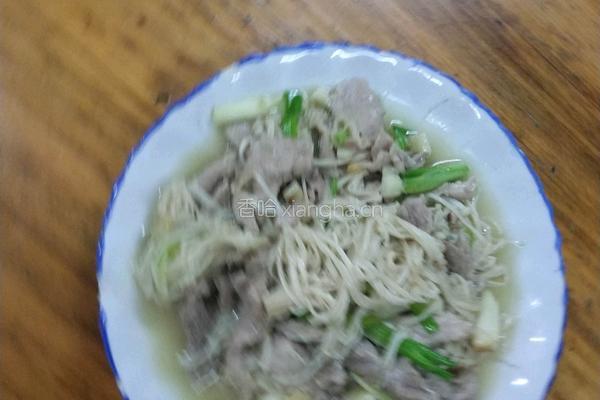 金针菇炒肉片