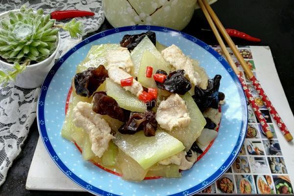冬瓜木耳炒肉片的做法图解8
