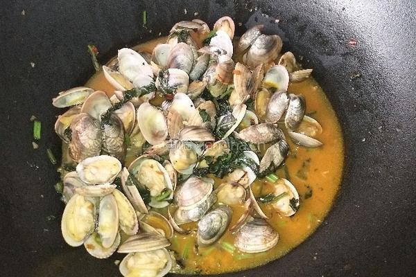 紫苏炒花甲的做法图解11