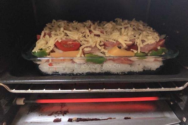 韩式鲜蔬牛肉肠焗饭的做法图解11