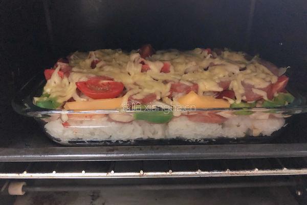 韩式鲜蔬牛肉肠焗饭的做法图解13