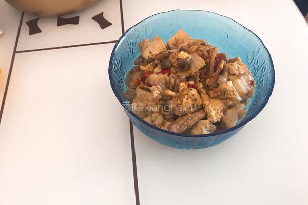 小白菜炖豆腐的做法图解3