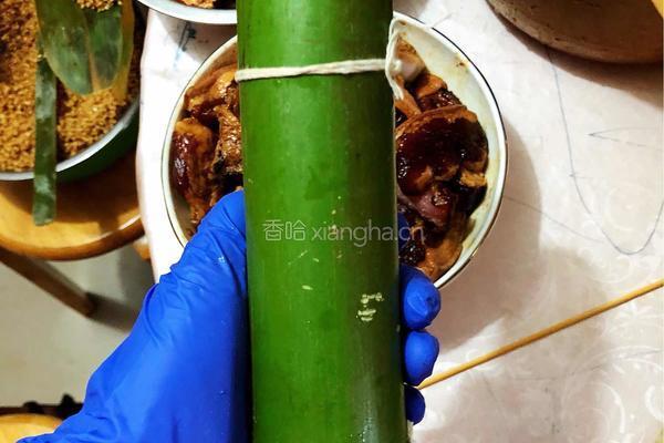 竹筒粽子、肉粽子的做法图解8