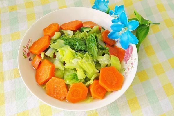 胡萝卜炒芥菜的做法图解13