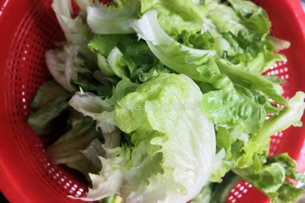 蒜沫生菜的做法图解1
