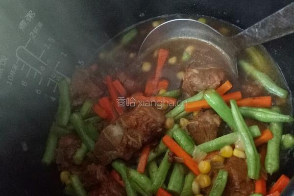 排骨豆角焖面的做法图解4