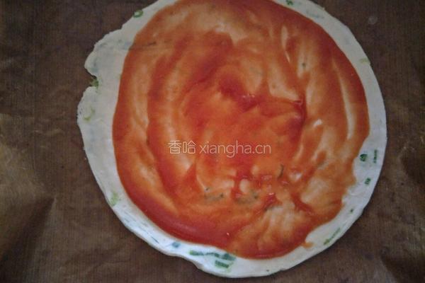 土豆芦笋牛排葱油饼披萨的做法图解7