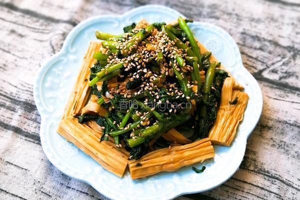 腐竹拌茼蒿的做法图解18