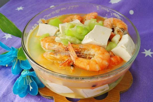 丝瓜鲜虾豆腐羹的做法图解16