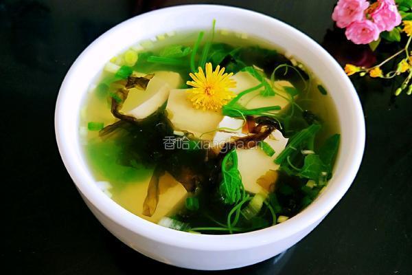 龙须菜豆腐汤的做法图解15
