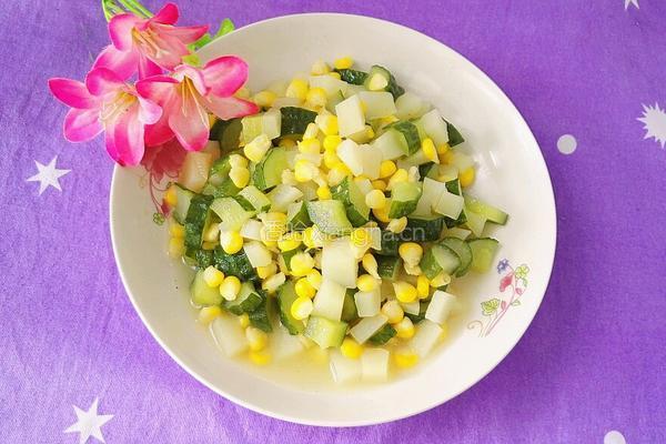 土豆黄瓜炒玉米的做法图解10
