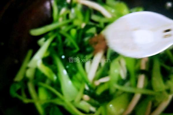 白玉菇炒青菜的做法图解10