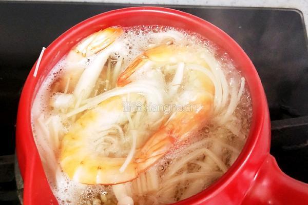 菌菇鲜虾汤的做法图解14