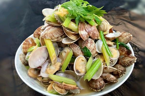 蛤蜊炒芹菜的做法图解8