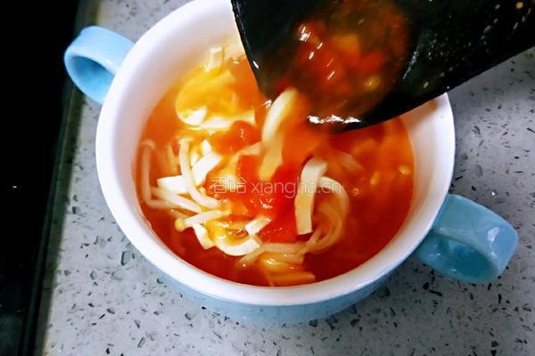 金针菇番茄豆腐汤的做法图解23