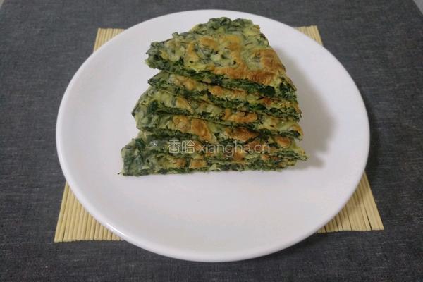 早餐饼(地瓜叶)的做法图解7