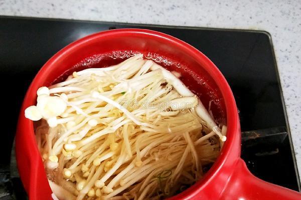 菌汤龙须菜的做法图解7
