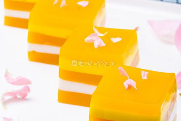 椰奶芒果糕的做法图解10