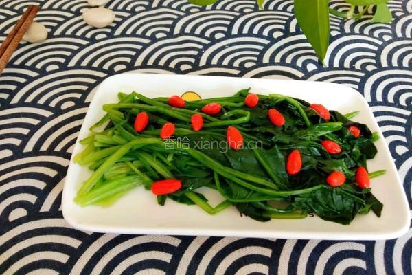 枸杞菠菜的做法图解5