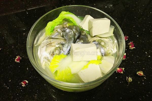 白菜豆腐鱼头汤的做法图解11
