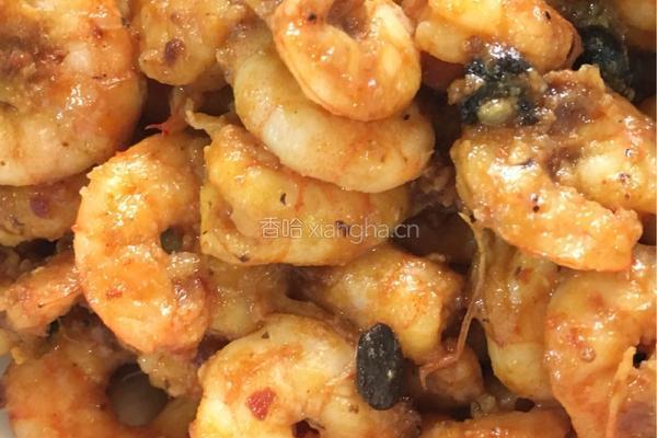 豆鼓辣酱爆炒虾仁的做法图解2