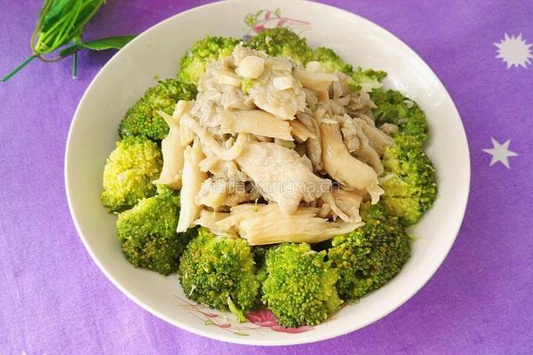 平菇炒西兰花的做法图解11