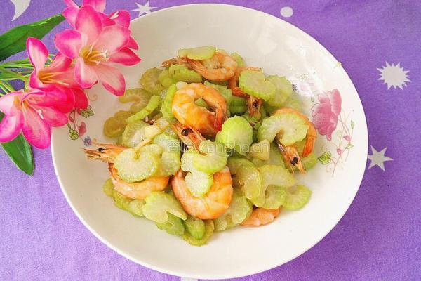 芹菜炒虾的做法图解12