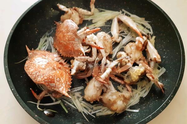 葱姜炒蟹的做法图解8