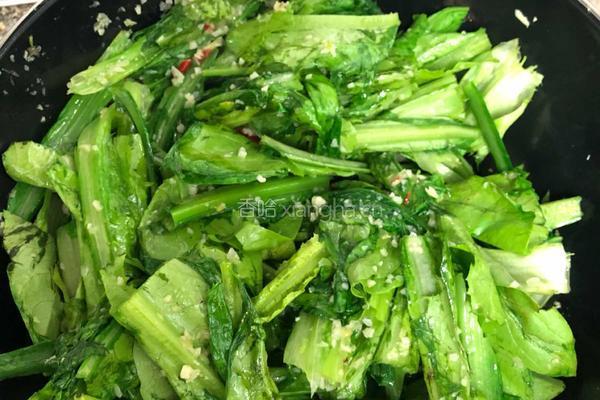 豆豉鲮鱼油麦菜的做法图解5
