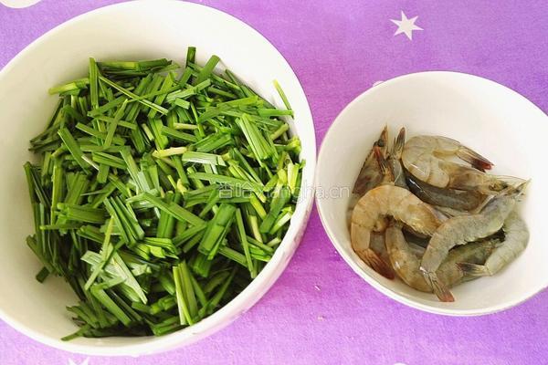 韭菜炒虾的做法图解4