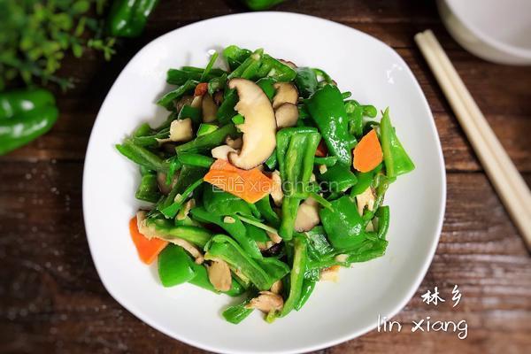 青椒炒香菇的做法图解14