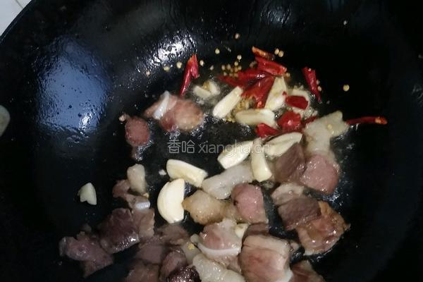有机菜花炒肉的做法图解5