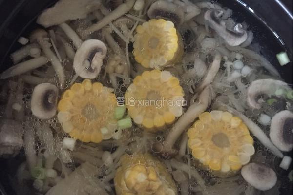 玉米鲜菌汤的做法图解4
