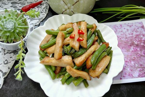 猪颈肉炒四季豆的做法图解10