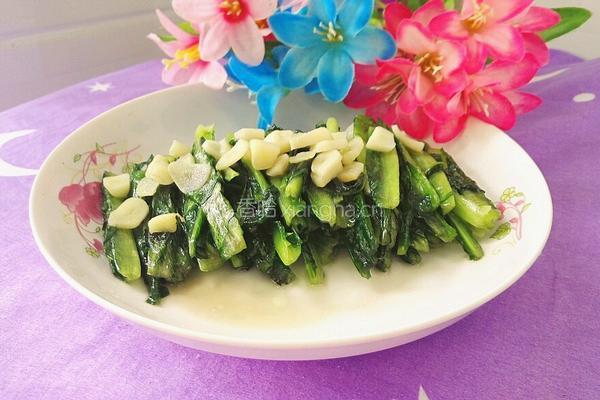 清炒油麦菜的做法图解10