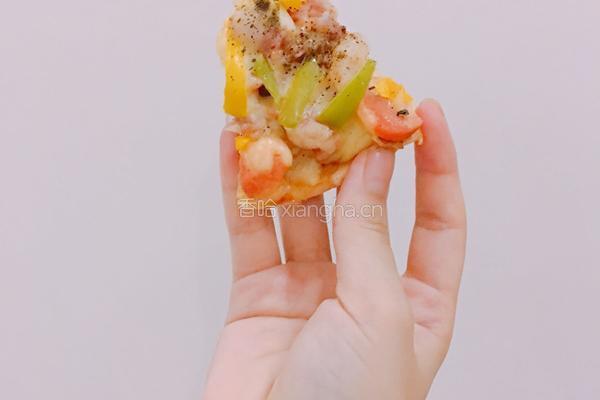 虾仁培根火腿披萨的做法图解5