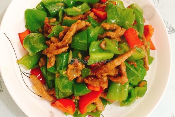 青红椒肉丝的做法图解10