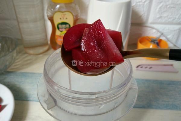 薄荷蜂蜜红李汁的做法图解4